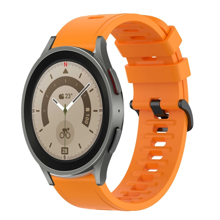 20mm Solid Color Soft Silicone Watch Band, For Samsung Galaxy Watch 5 Pro 45mm, For Samsung Galaxy Watch 4 44mm