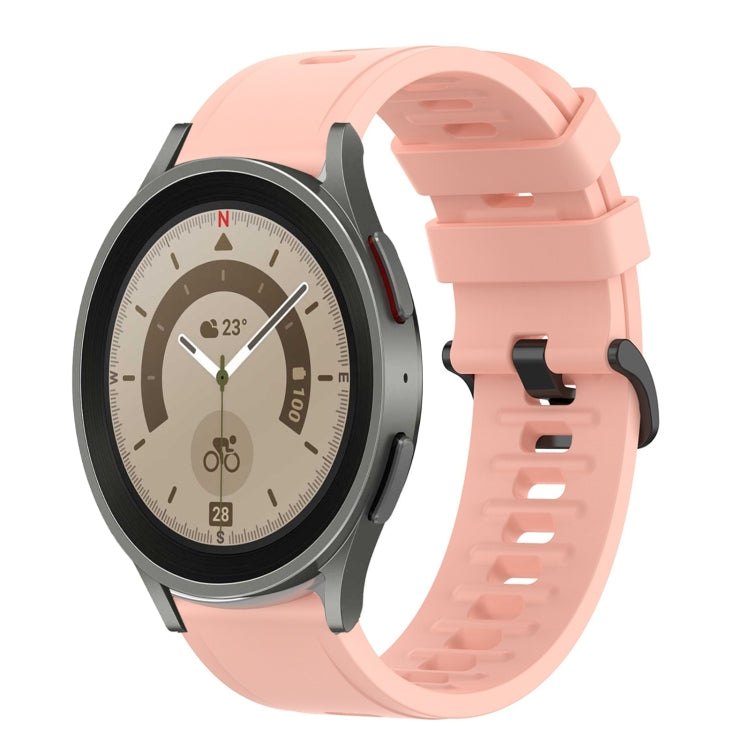 20mm Solid Color Soft Silicone Watch Band, For Samsung Galaxy Watch 5 Pro 45mm, For Samsung Galaxy Watch 4 44mm