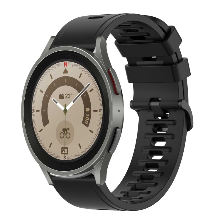 20mm Solid Color Soft Silicone Watch Band, For Samsung Galaxy Watch 5 Pro 45mm, For Samsung Galaxy Watch 4 44mm