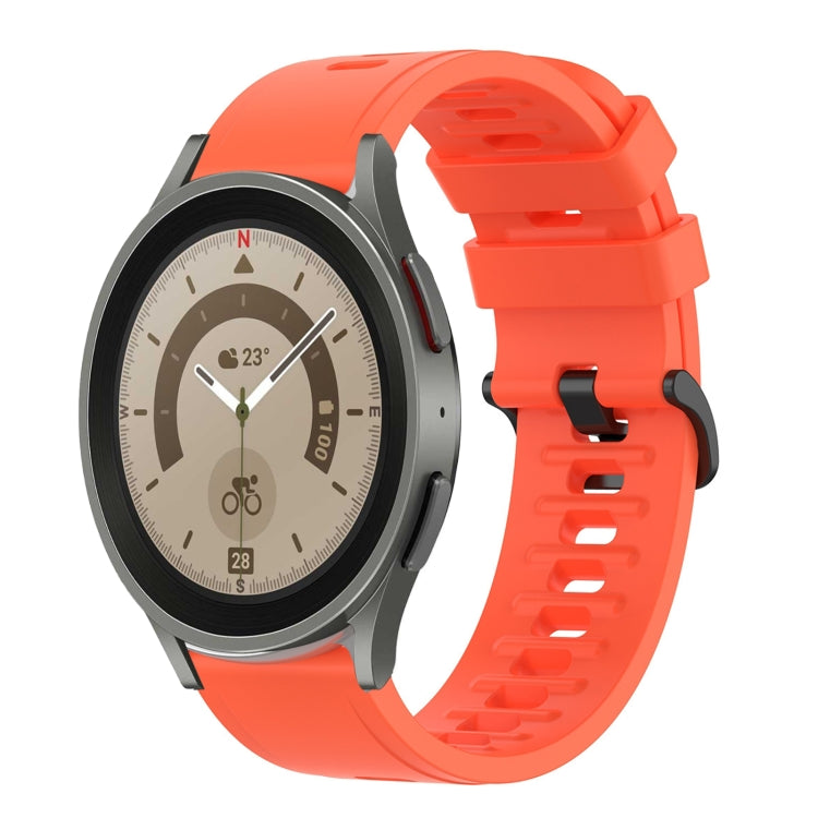 20mm Solid Color Soft Silicone Watch Band, For Samsung Galaxy Watch 5 Pro 45mm, For Samsung Galaxy Watch 4 44mm