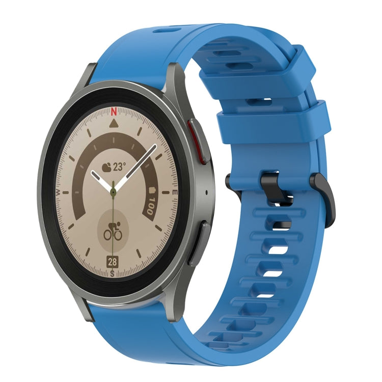 20mm Solid Color Soft Silicone Watch Band, For Samsung Galaxy Watch 5 Pro 45mm, For Samsung Galaxy Watch 4 44mm