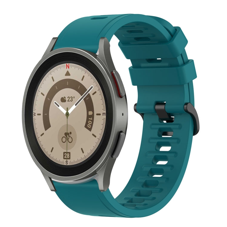 20mm Solid Color Soft Silicone Watch Band, For Samsung Galaxy Watch 5 Pro 45mm, For Samsung Galaxy Watch 4 44mm
