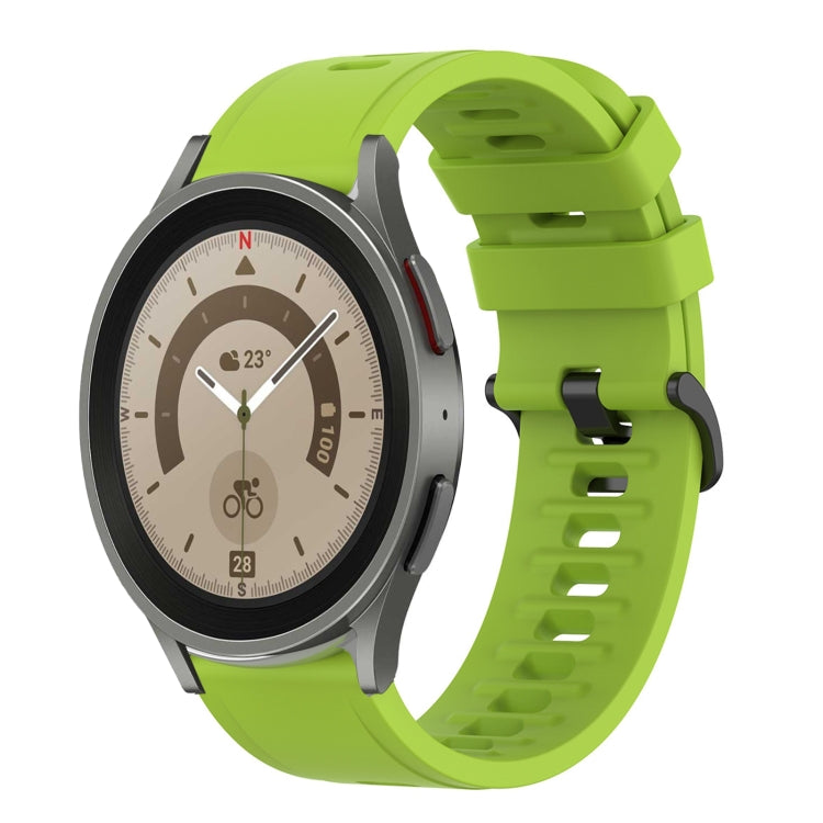 20mm Solid Color Soft Silicone Watch Band, For Samsung Galaxy Watch 5 Pro 45mm, For Samsung Galaxy Watch 4 44mm