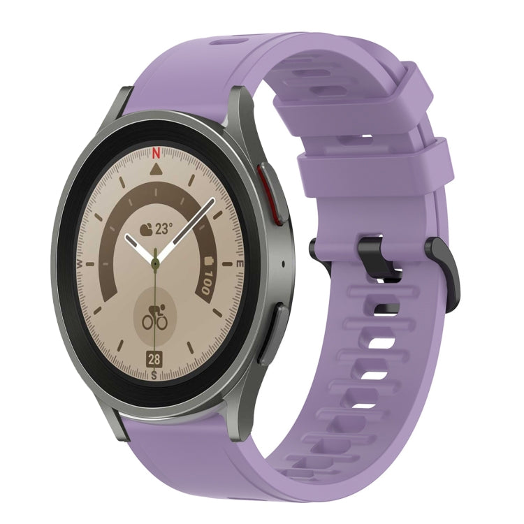 20mm Solid Color Soft Silicone Watch Band, For Samsung Galaxy Watch 5 Pro 45mm, For Samsung Galaxy Watch 4 44mm