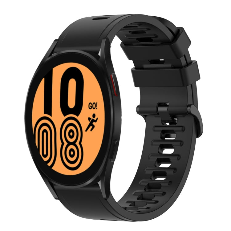 20mm Solid Color Soft Silicone Watch Band, For Samsung Galaxy Watch 5 Pro 45mm, For Samsung Galaxy Watch 4 44mm