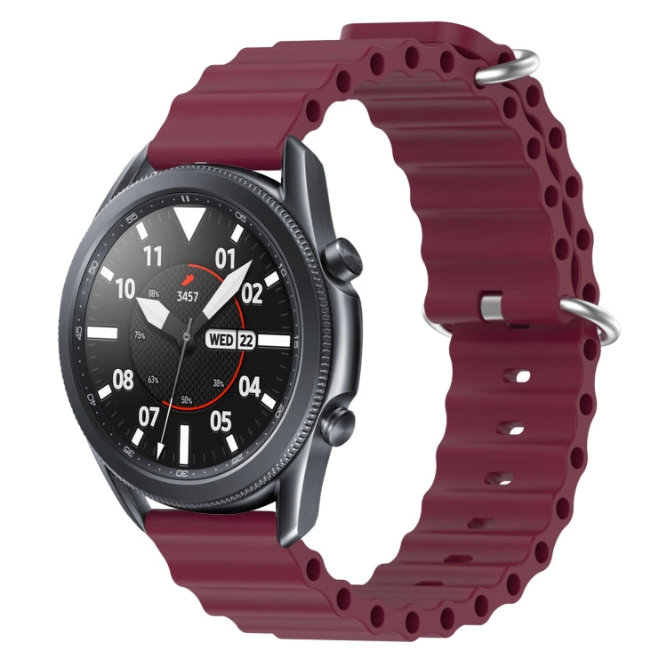 22mm Ocean Style Silicone Solid Color Watch Band, For Samsung Galaxy Watch3 45mm, For Samsung Galaxy Watch 46mm