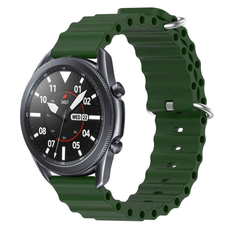 22mm Ocean Style Silicone Solid Color Watch Band, For Samsung Galaxy Watch3 45mm, For Samsung Galaxy Watch 46mm