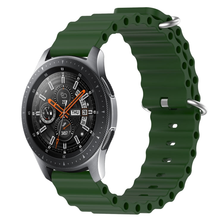 22mm Ocean Style Silicone Solid Color Watch Band, For Samsung Galaxy Watch3 45mm, For Samsung Galaxy Watch 46mm