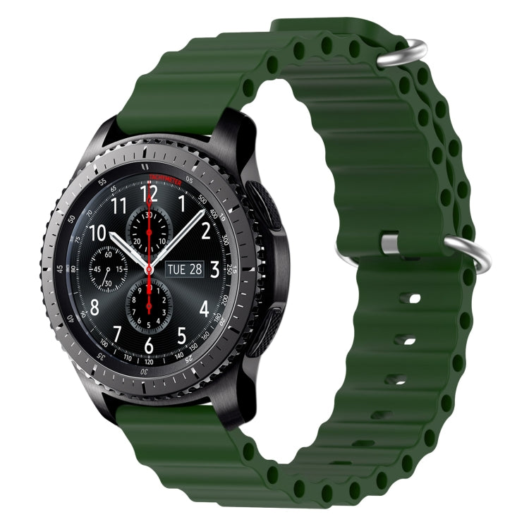 22mm Ocean Style Silicone Solid Color Watch Band, For Samsung Gear S3 Classic, For Samsung Gear S3 Frontier