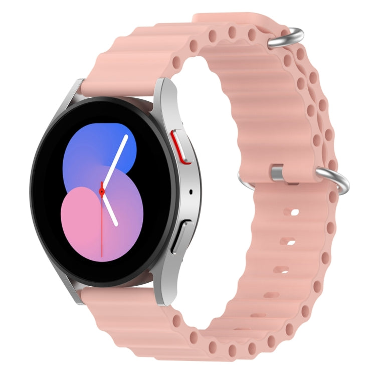 20mm Ocean Style Silicone Solid Color Watch Band, For Samsung Galaxy Watch 5 44mm, For Samsung Galaxy Watch 5 40mm
