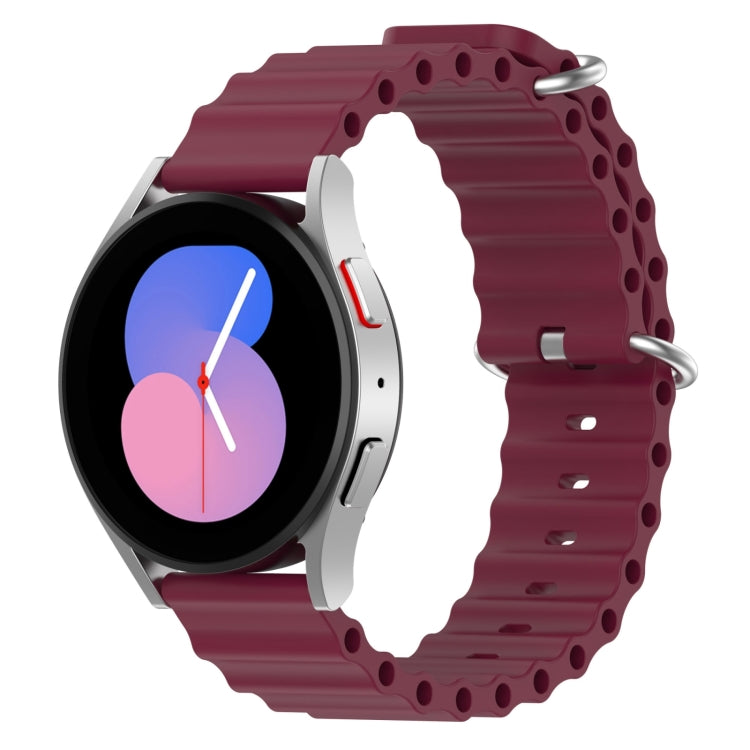 20mm Ocean Style Silicone Solid Color Watch Band, For Samsung Galaxy Watch 5 44mm, For Samsung Galaxy Watch 5 40mm