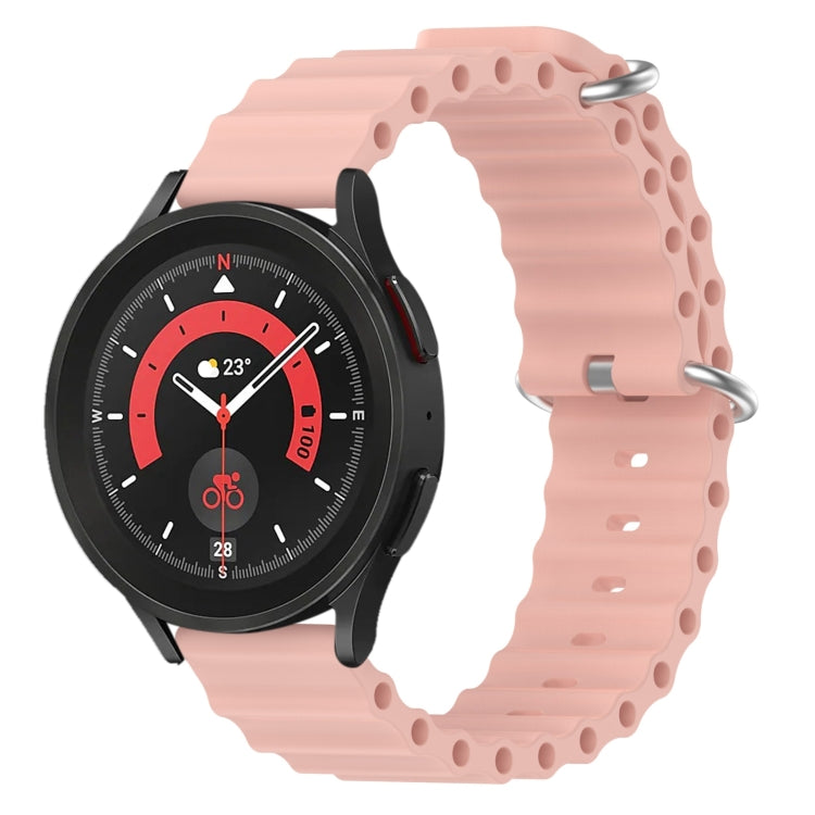20mm Ocean Style Silicone Solid Color Watch Band, For Samsung Galaxy Watch 5 Pro 45mm, For Samsung Galaxy Watch 4 44mm