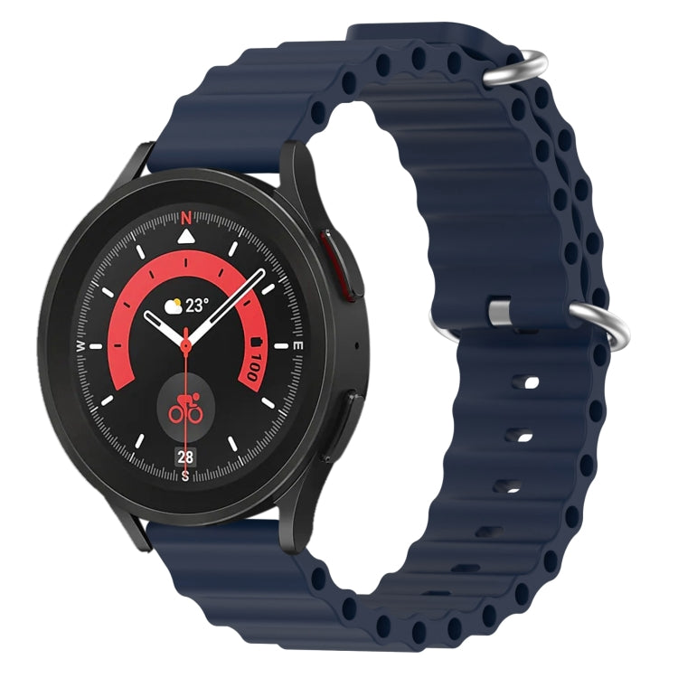 20mm Ocean Style Silicone Solid Color Watch Band, For Samsung Galaxy Watch 5 Pro 45mm, For Samsung Galaxy Watch 4 44mm