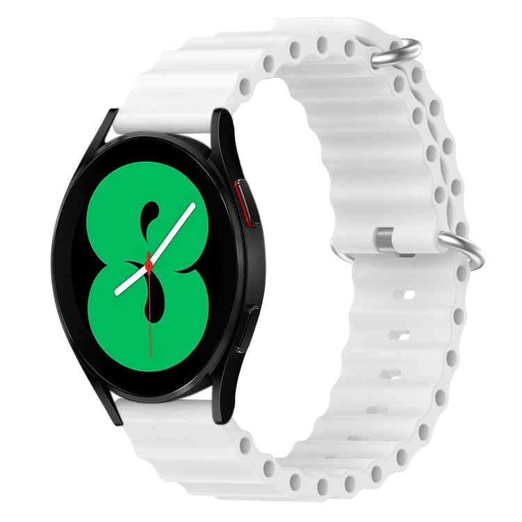 20mm Ocean Style Silicone Solid Color Watch Band, For Samsung Galaxy Watch 5 Pro 45mm, For Samsung Galaxy Watch 4 44mm