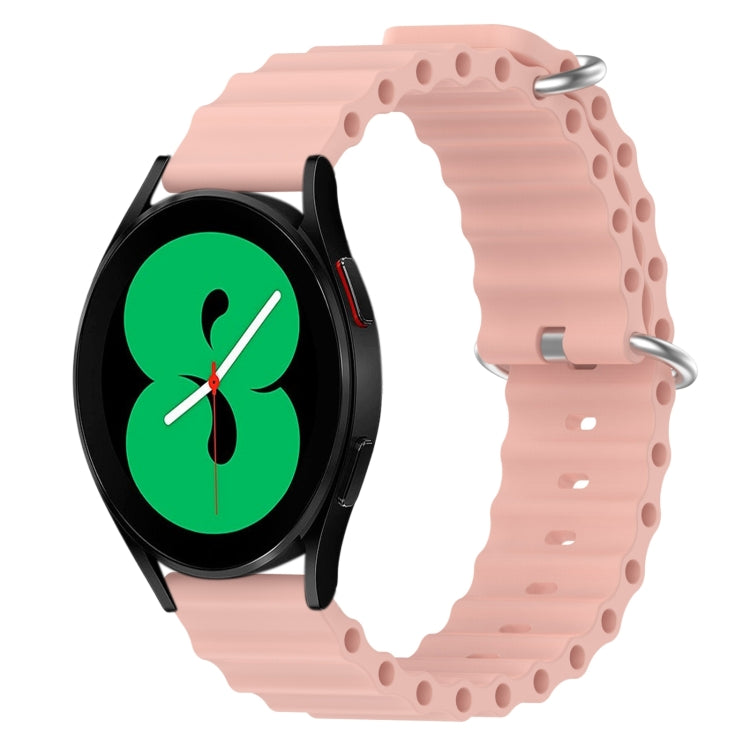 20mm Ocean Style Silicone Solid Color Watch Band, For Samsung Galaxy Watch 5 Pro 45mm, For Samsung Galaxy Watch 4 44mm
