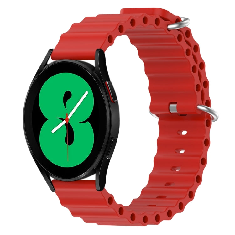 20mm Ocean Style Silicone Solid Color Watch Band, For Samsung Galaxy Watch 5 Pro 45mm, For Samsung Galaxy Watch 4 44mm