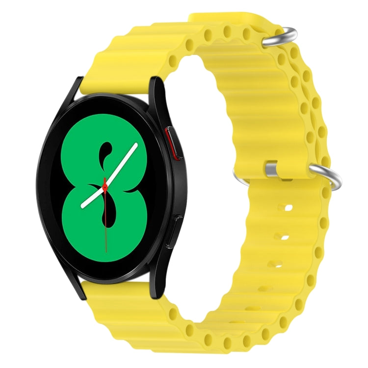 20mm Ocean Style Silicone Solid Color Watch Band, For Samsung Galaxy Watch 5 Pro 45mm, For Samsung Galaxy Watch 4 44mm