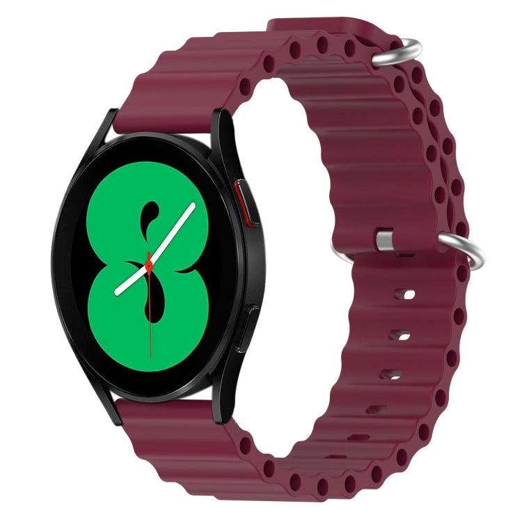 20mm Ocean Style Silicone Solid Color Watch Band, For Samsung Galaxy Watch 5 Pro 45mm, For Samsung Galaxy Watch 4 44mm