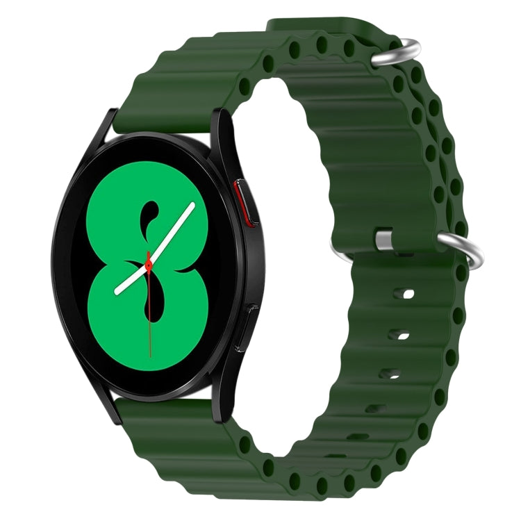 20mm Ocean Style Silicone Solid Color Watch Band, For Samsung Galaxy Watch 5 Pro 45mm, For Samsung Galaxy Watch 4 44mm