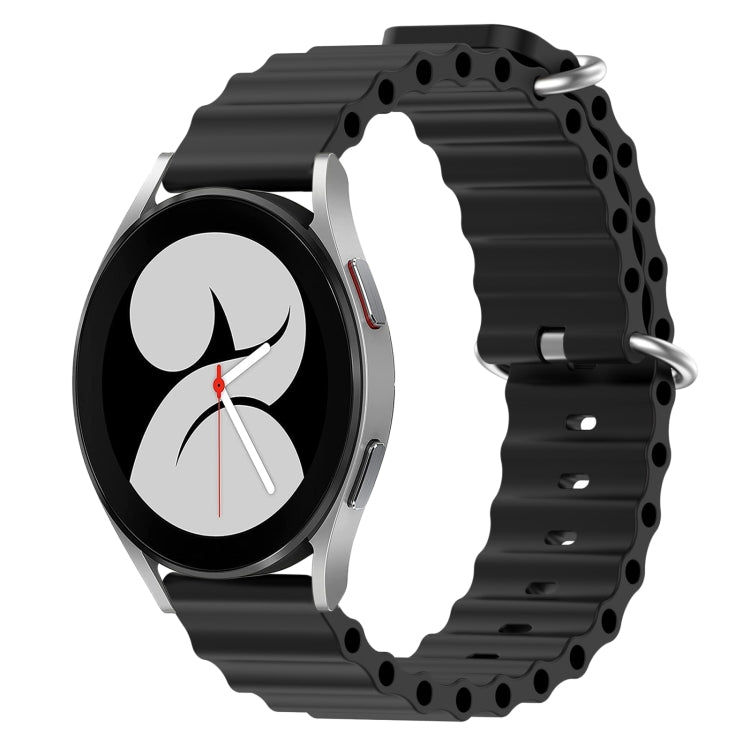 20mm Ocean Style Silicone Solid Color Watch Band, For Samsung Galaxy Watch 4 40mm, For Samsung Galaxy Watch 4 Classic 42mm