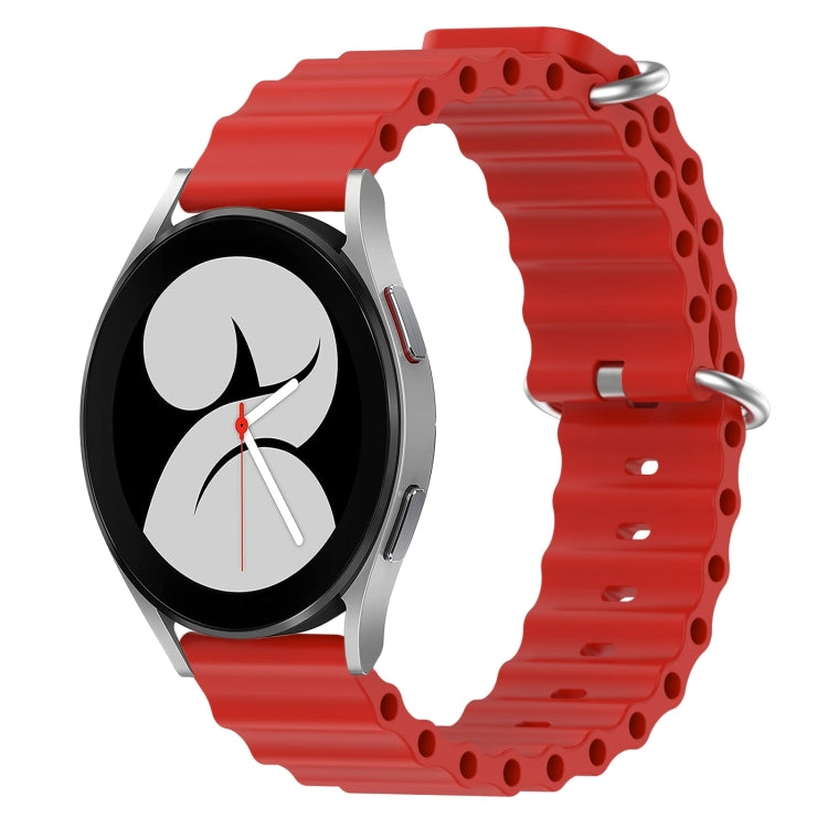 20mm Ocean Style Silicone Solid Color Watch Band, For Samsung Galaxy Watch 4 40mm, For Samsung Galaxy Watch 4 Classic 42mm