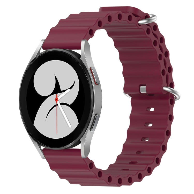 20mm Ocean Style Silicone Solid Color Watch Band, For Samsung Galaxy Watch 4 40mm, For Samsung Galaxy Watch 4 Classic 42mm