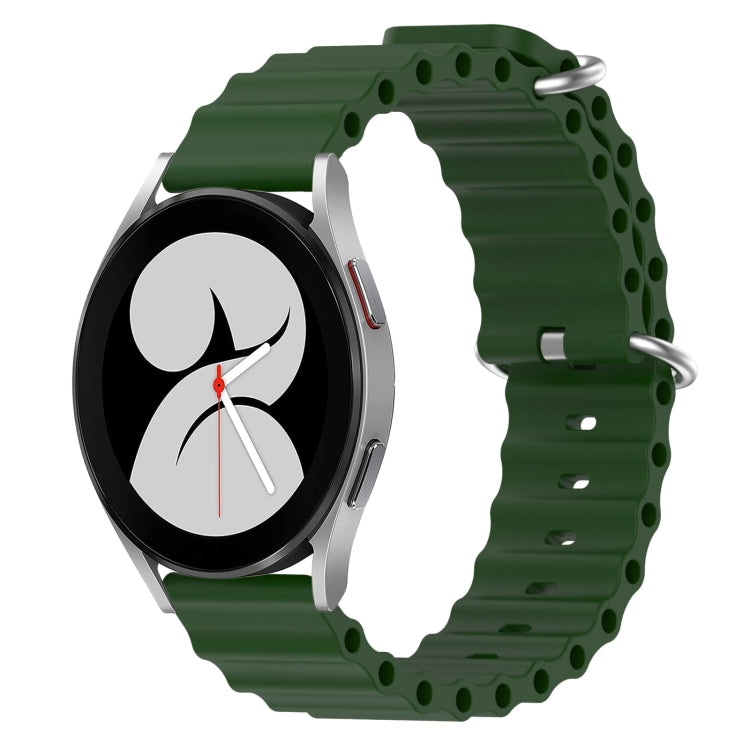 20mm Ocean Style Silicone Solid Color Watch Band, For Samsung Galaxy Watch 4 40mm, For Samsung Galaxy Watch 4 Classic 42mm