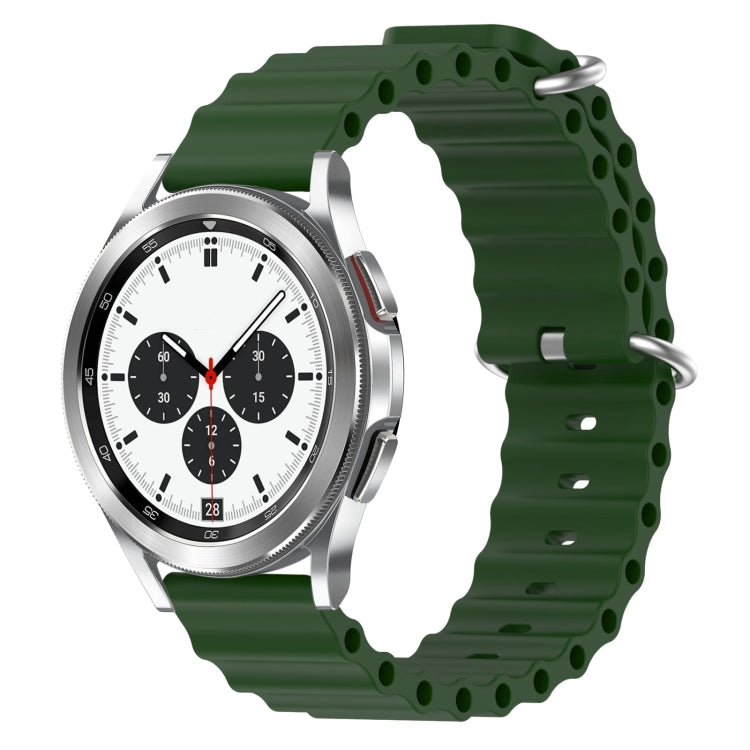 20mm Ocean Style Silicone Solid Color Watch Band, For Samsung Galaxy Watch 4 40mm, For Samsung Galaxy Watch 4 Classic 42mm