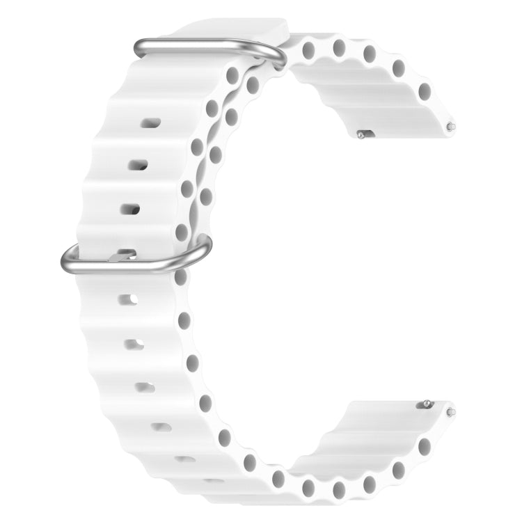 20mm Ocean Style Silicone Solid Color Watch Band, For Samsung Galaxy Watch 4 Classic 46mm, For Samsung Galaxy Watch Active 2 40mm