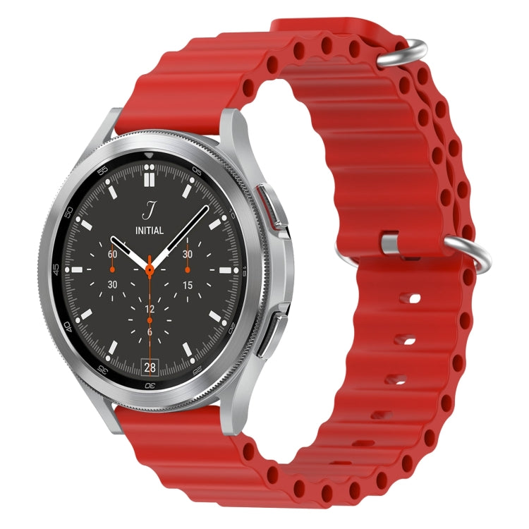 20mm Ocean Style Silicone Solid Color Watch Band, For Samsung Galaxy Watch 4 Classic 46mm, For Samsung Galaxy Watch Active 2 40mm