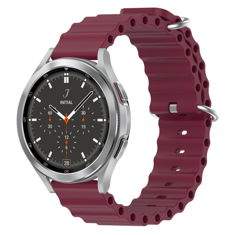 20mm Ocean Style Silicone Solid Color Watch Band, For Samsung Galaxy Watch 4 Classic 46mm, For Samsung Galaxy Watch Active 2 40mm