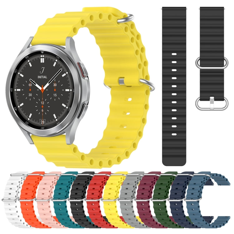 20mm Ocean Style Silicone Solid Color Watch Band, For Samsung Galaxy Watch 4 Classic 46mm, For Samsung Galaxy Watch Active 2 40mm