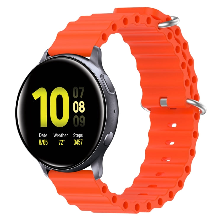 20mm Ocean Style Silicone Solid Color Watch Band, For Samsung Galaxy Watch 4 Classic 46mm, For Samsung Galaxy Watch Active 2 40mm