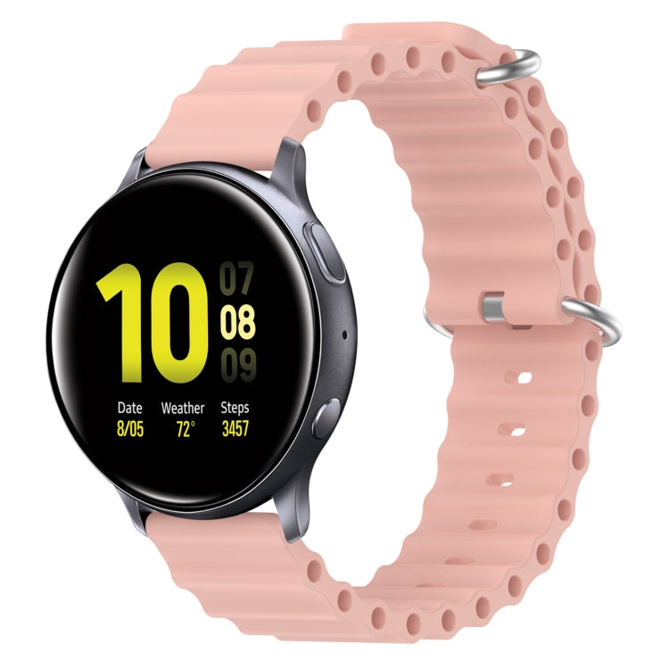 20mm Ocean Style Silicone Solid Color Watch Band, For Samsung Galaxy Watch 4 Classic 46mm, For Samsung Galaxy Watch Active 2 40mm