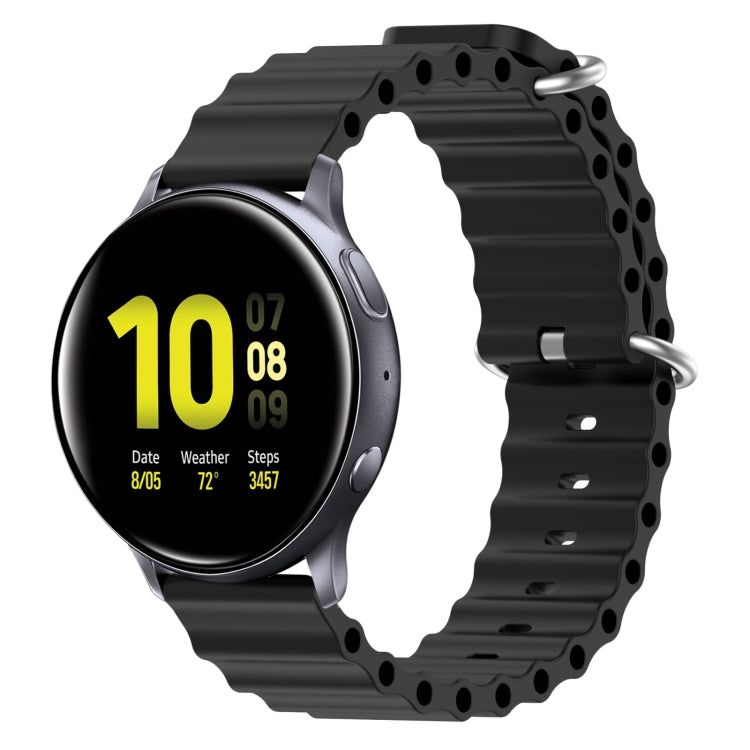 20mm Ocean Style Silicone Solid Color Watch Band, For Samsung Galaxy Watch 4 Classic 46mm, For Samsung Galaxy Watch Active 2 40mm