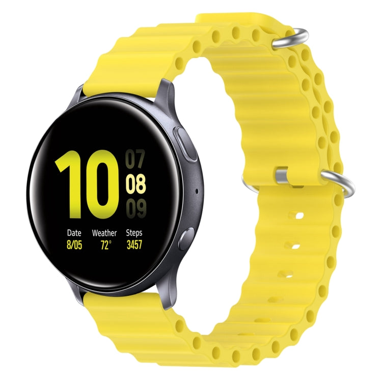 20mm Ocean Style Silicone Solid Color Watch Band, For Samsung Galaxy Watch 4 Classic 46mm, For Samsung Galaxy Watch Active 2 40mm