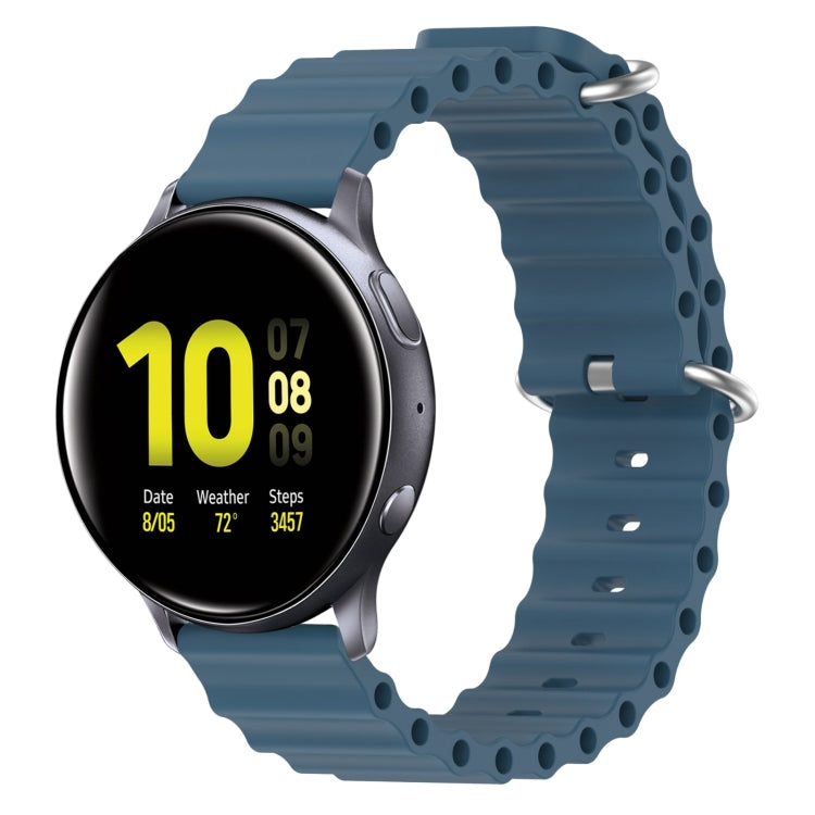 20mm Ocean Style Silicone Solid Color Watch Band, For Samsung Galaxy Watch 4 Classic 46mm, For Samsung Galaxy Watch Active 2 40mm