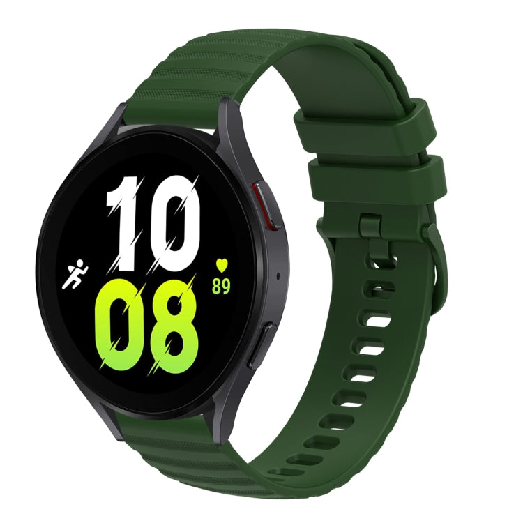 20mm Wavy Dotted Solid-Color Silicone Watch Band, For Samsung Galaxy Watch5 / 5 Pro, For Samsung Galaxy Watch4 40mm/44mm
