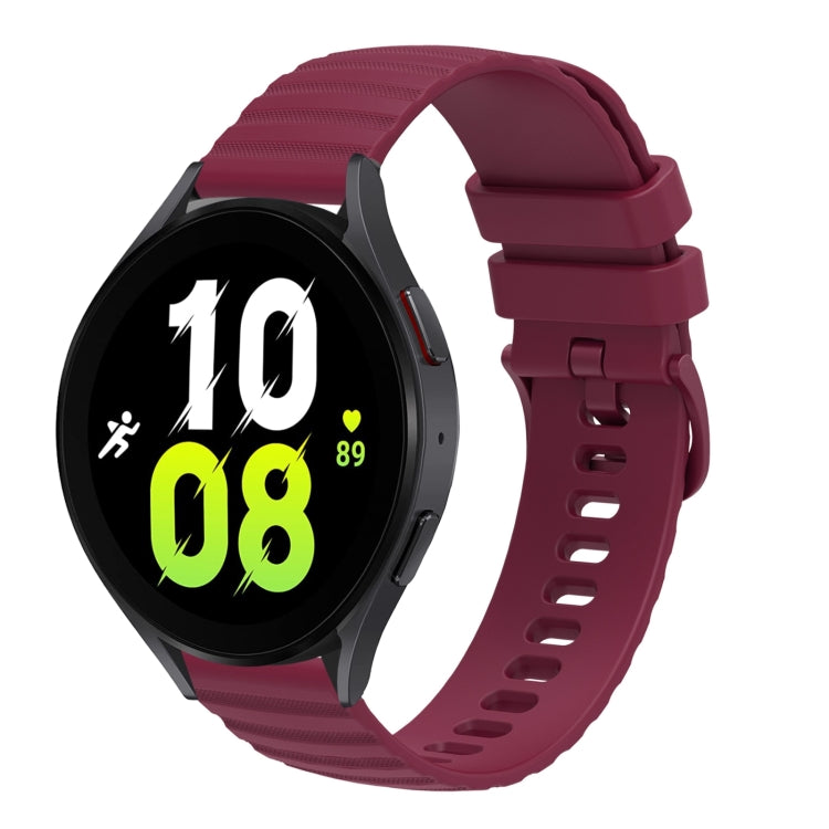 20mm Wavy Dotted Solid-Color Silicone Watch Band, For Samsung Galaxy Watch5 / 5 Pro, For Samsung Galaxy Watch4 40mm/44mm