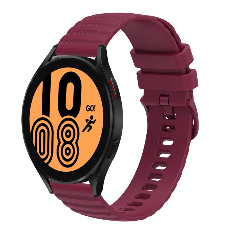 20mm Wavy Dotted Solid-Color Silicone Watch Band, For Samsung Galaxy Watch5 / 5 Pro, For Samsung Galaxy Watch4 40mm/44mm