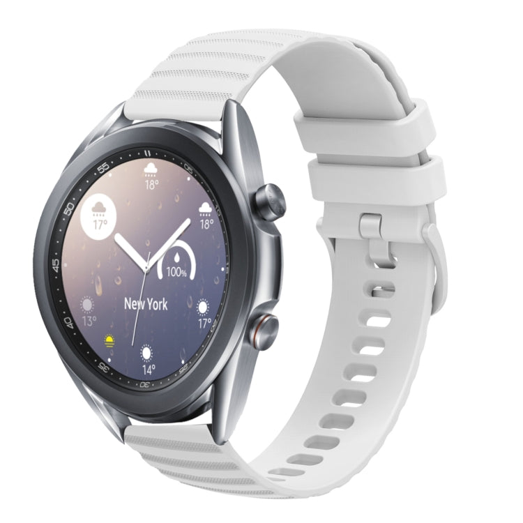 20mm Wavy Dotted Solid-Color Silicone Watch Band, For Samsung Galaxy Watch3 41mm, For Samsung Galaxy Watch Active 40mm
