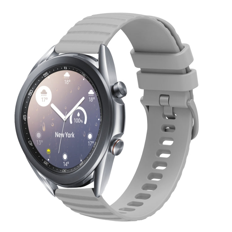 20mm Wavy Dotted Solid-Color Silicone Watch Band, For Samsung Galaxy Watch3 41mm, For Samsung Galaxy Watch Active 40mm