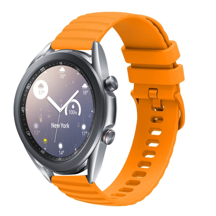 20mm Wavy Dotted Solid-Color Silicone Watch Band, For Samsung Galaxy Watch3 41mm, For Samsung Galaxy Watch Active 40mm