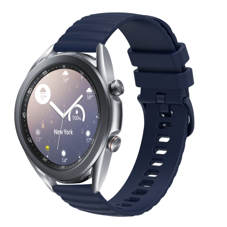 20mm Wavy Dotted Solid-Color Silicone Watch Band, For Samsung Galaxy Watch3 41mm, For Samsung Galaxy Watch Active 40mm