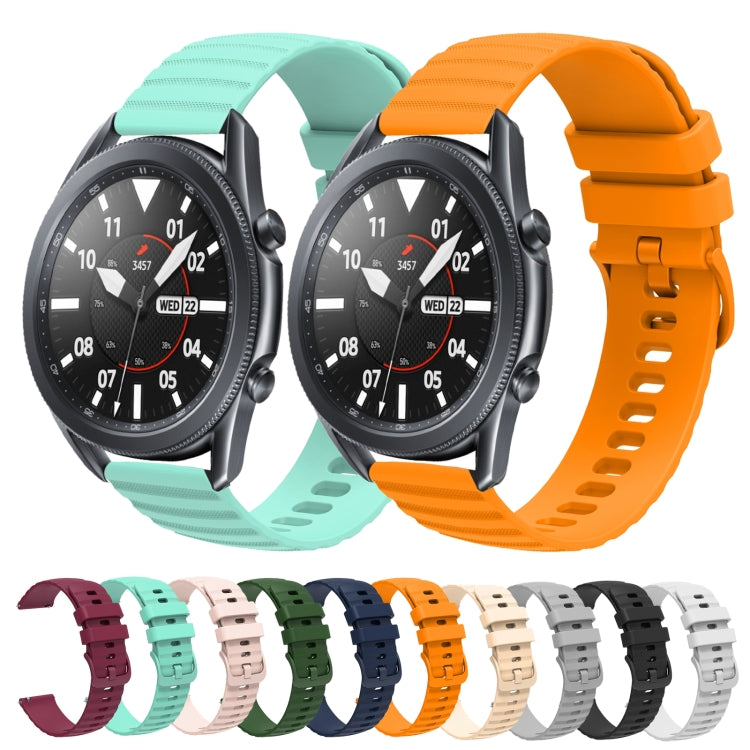 20mm Wavy Dotted Solid-Color Silicone Watch Band, For Samsung Galaxy Watch3 41mm, For Samsung Galaxy Watch Active 40mm