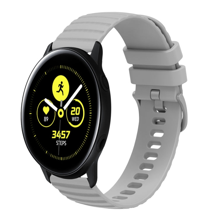 20mm Wavy Dotted Solid-Color Silicone Watch Band, For Samsung Galaxy Watch3 41mm, For Samsung Galaxy Watch Active 40mm