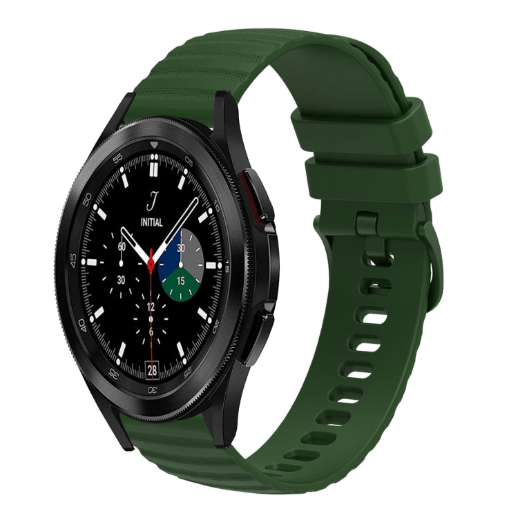 20mm Wavy Dotted Solid-Color Silicone Watch Band, For Samsung Galaxy Watch4 Classic 42mm/46mm, For Samsung Galaxy Gear Sport