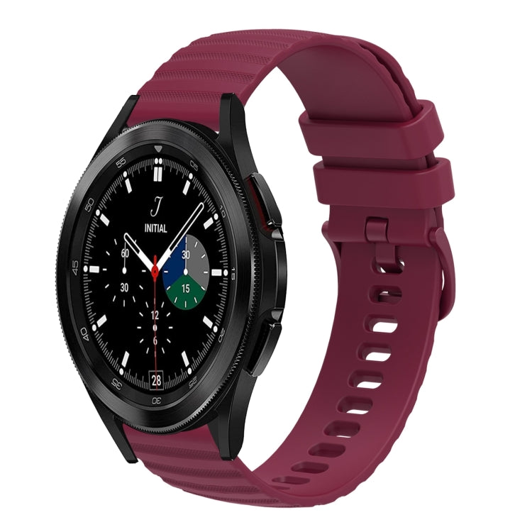 20mm Wavy Dotted Solid-Color Silicone Watch Band, For Samsung Galaxy Watch4 Classic 42mm/46mm, For Samsung Galaxy Gear Sport