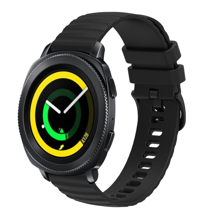 20mm Wavy Dotted Solid-Color Silicone Watch Band, For Samsung Galaxy Watch4 Classic 42mm/46mm, For Samsung Galaxy Gear Sport