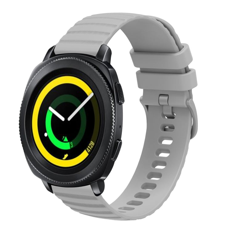 20mm Wavy Dotted Solid-Color Silicone Watch Band, For Samsung Galaxy Watch4 Classic 42mm/46mm, For Samsung Galaxy Gear Sport